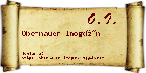 Obernauer Imogén névjegykártya